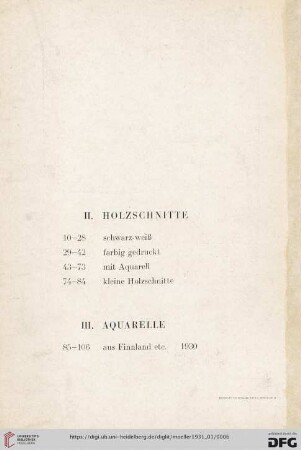 II. Holzschnitte (Nr. 10-84)