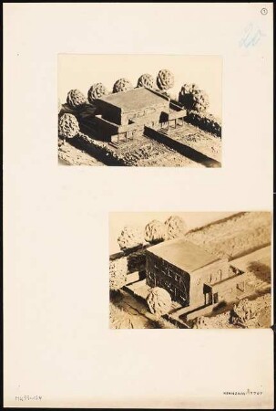 Zweifamilienhaus Monatskonkurrenz Februar 1930: Modellfotos: Gartenansicht, Vorderansicht