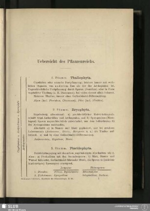 Uebersicht des Pflanzenreichs