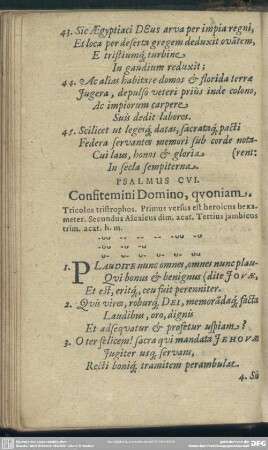 Psalmus CVI. Consitemini Domino, quoniam