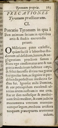 Precationes Tyronum practicorum.