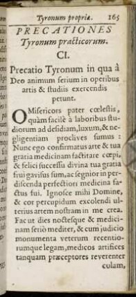 Precationes Tyronum practicorum.