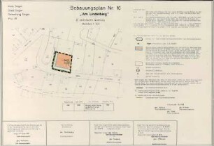Bebauungsplan Nr. 10 "Am Lindenberg", 2. vereinfachte Änderung, Kreis Siegen, Stadt Siegen, Gemarkung Siegen, Flur 37