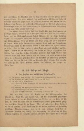 III. Erste Erfolge und Kämpfe