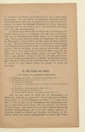 III. Erste Erfolge und Kämpfe