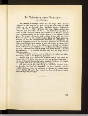 Die Beschießung unseres Ruhelagers