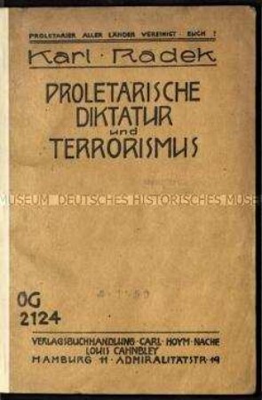 Schrift über die Diktatur des Proletariats und Terrorherrschaft in Vergangenheit und Gegenwart