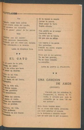 Una canción de amor : (Shimmy)