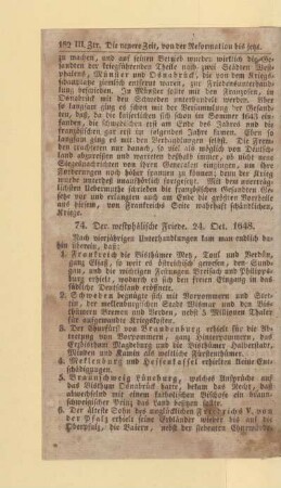 Der westphälische Friede. 24. Oct. 1648