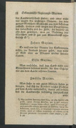 Elfte Maxime - Zwanzigste Maxime