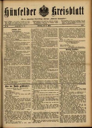 Ausgabe vom Dienstag, den 31. März 1914.