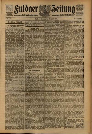 Dritte Ausgabe vom Samstag, den 20. Juni 1908.