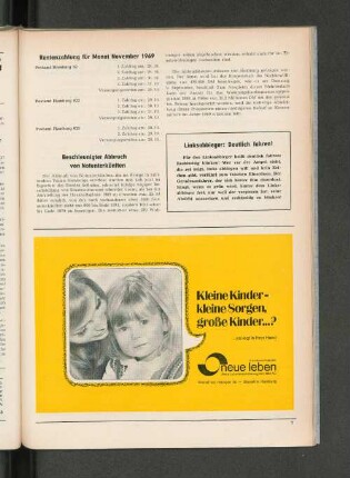 Rentenzahlung für Monat November 1969