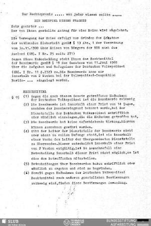 Zur Rechtspraxis, was jeder wissen sollte