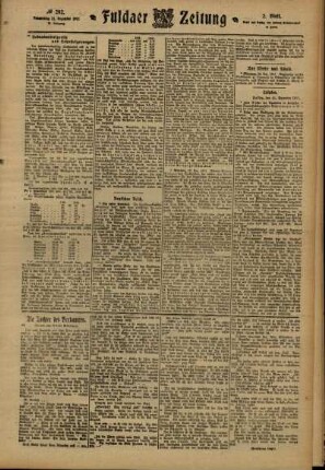 Zweite Ausgabe vom Donnerstag, den 21. Dezember 1911.