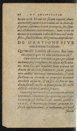 De Oratione Sive concionum locatione.
