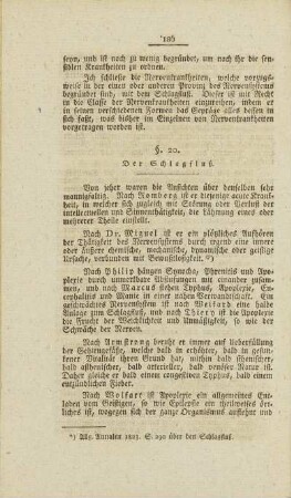 §. 20. Der Schlagfluß