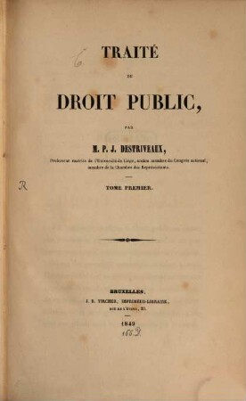 Traité de droit public, 1