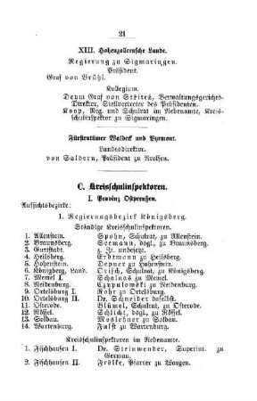 Kreis-Schulinspektoren