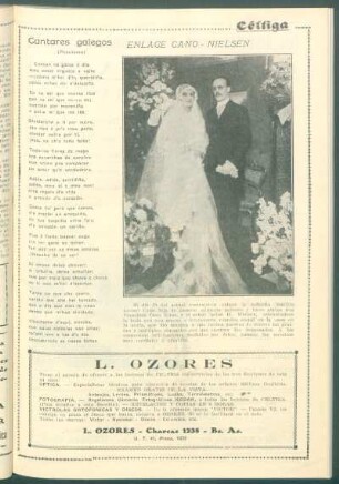 Enlace Cano - Nielsen : [Retrato de boda de Matilde Leonor Cano y Carlis H. Nielsen]