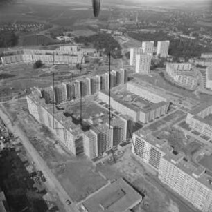 Neubaugebiet in Dresden-Prohlis : Blickrichtung Westen