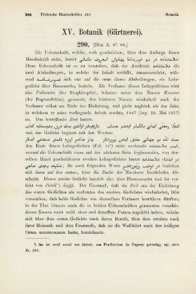 XV. Botanik (Gärtnerei)