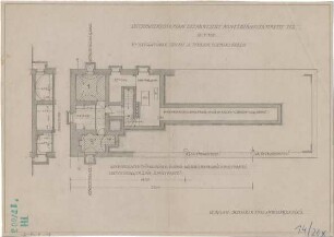 Fischer, Theodor; München - Laim; Wohnhaus Theodor Fischer 'Laimer Schlössl' - Luftschutzkeller (Grundriss, Schnitt)