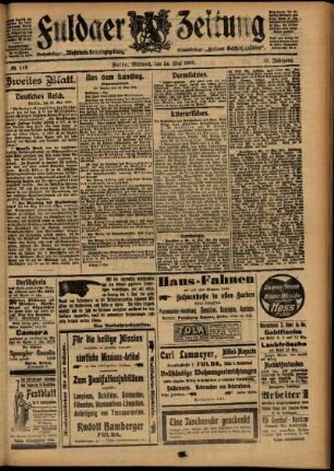 Zweite Ausgabe vom Mittwoch, den 24. Mai 1905.