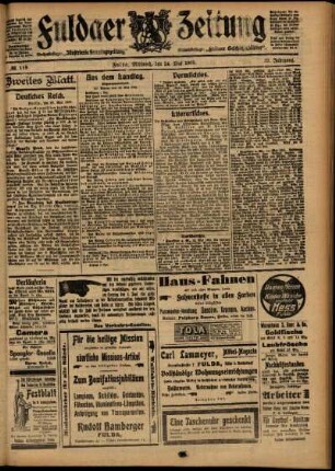 Zweite Ausgabe vom Mittwoch, den 24. Mai 1905.