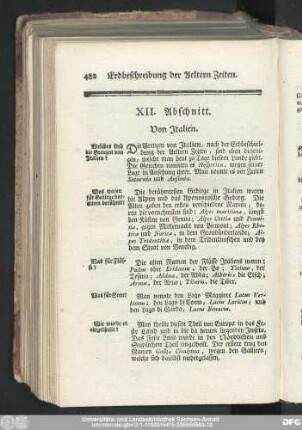 XII. Abschnitt. Von Italien.