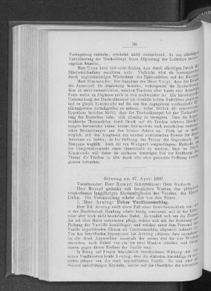 Sitzung am 27. April 1897.