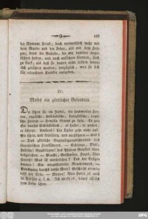 IV. Moses ein göttlicher Gesandter.