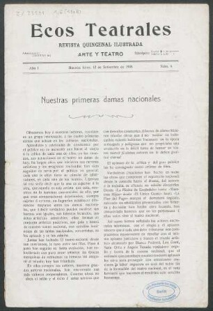 Nuestras primeras damas nacionales