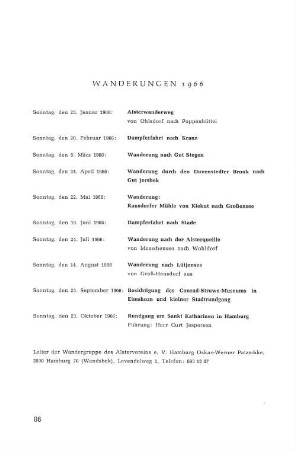 Wanderungen 1966