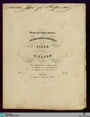 1: Improvisata sur le "Ranz de Vaches"