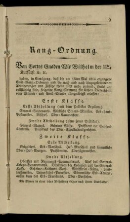 Rang-Ordnung