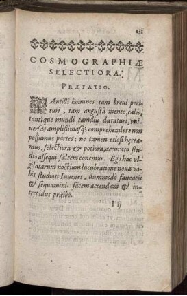 Cosmographiae Selectiora.