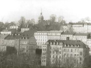Annaberg-Buchholz. Stadtansicht mit Stadtkirche St. Annen von Südsüdwest