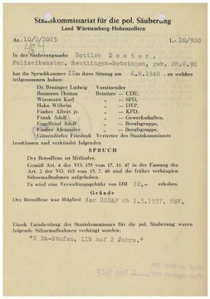 Doster, Gottlob
