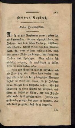 Drittes Kapitel. Kleine Familienscenen.