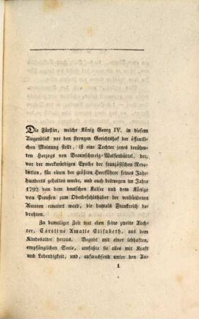 Historische Denkwürdigkeiten und Aktenstücke aus dem Leben und über den Prozeß der Königin Caroline von England, 2. Geschichte des Prozesses der Königin ; Abth. 1