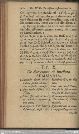 Tit. X, De Successione ab intestato