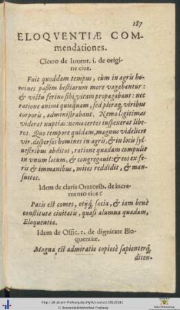Eloquentiæ Commendationes