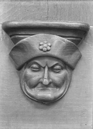 Dritte Misericordie: Männerkopf