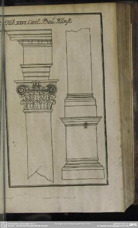 Tab. XXVI. Civil Bau Kunst