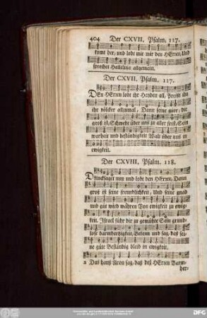 Der CXVII. Psalm. 117.