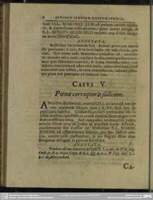 Casus V. Poena corruptoris salicum