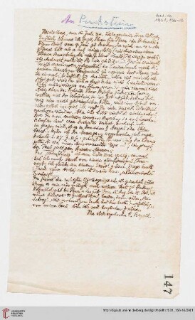 Brief von Carl Bezold an Otto Puchstein