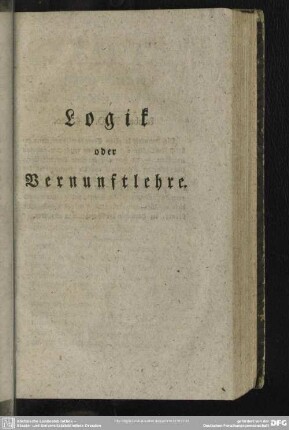 Logik oder Vernunftlehre