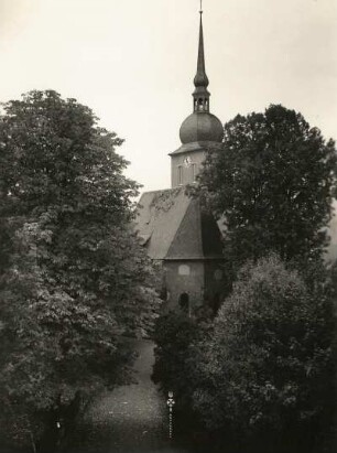 Sebnitz. Blick auf die Evangelische Stadtkirche